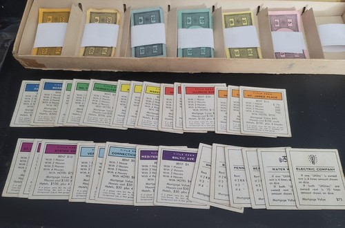 Vintage Collectible 1950's Parker Brothers Monopoly Game In Box Complete - Picture 19 of 19