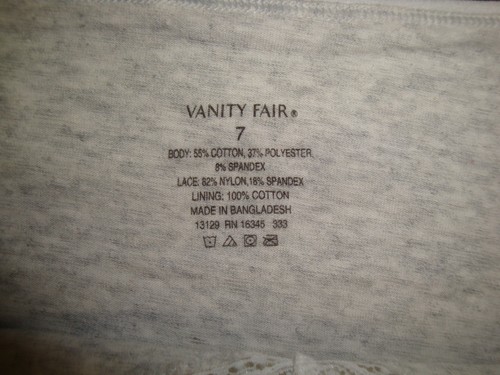 NWOT Vanity Fair Women's Beautifully Smooth Hi-Cut Panty #13129 Mist Heather 7 - Picture 2 of 3