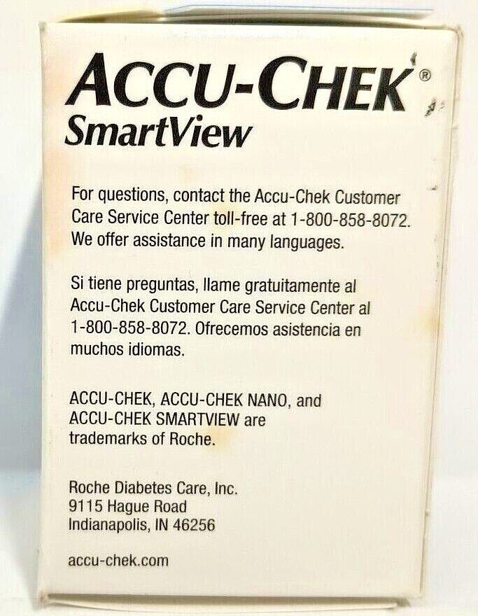 AccuChek SmartView Blood Glucose Testing Strips 100 Test Strips