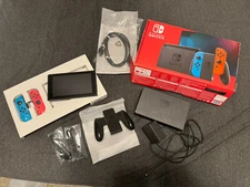 Nintendo Switch Neon Red and Neon Blue Joy-Con Console USED ONCE