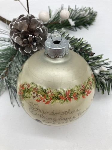 Vintage Hallmark Grandmother Christmas Glass Ornament Bulb Ball Holiday 1979 - Picture 3 of 8
