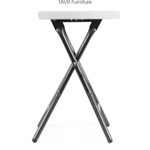 2-Pack Foldable Stool 18.1 inch Metal/Plastic Folding Stool ,300lbs Capacity - Picture 8 of 10