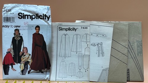 LOT 3 Vintage Patterns Butterick 3084 + Simplicity 7438 & 9822 CAPE SHAWL PONCHO - Picture 8 of 14