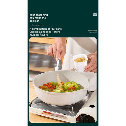 Press Type One Multi-compartment Seasoning Box Home Kitchen Storage - Picture 12 of 18