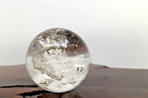 Natural Rock Quartz Crystal Round Sphere Orb 2" 4 oz - Picture 7 of 8