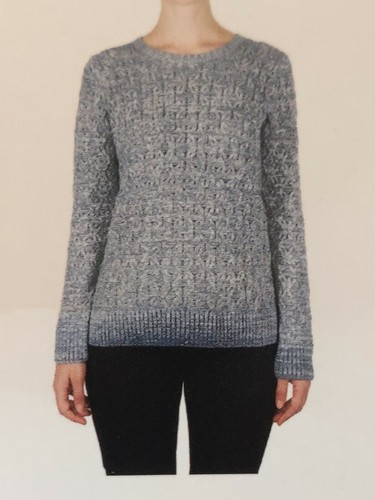 Jeanne Pierre Ladies' Crew Neck Cotton Sweater Denim Combo  Size XL - Bild 1 von 5