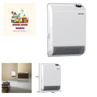 CK Trend Wall-Mounted Electric Fan Heater, 1500W, 120V White