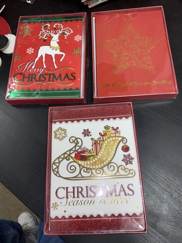 Beautiful Christmas (Brand New )Box Cards 24 Count 3 Boxes Of 8 With Envelopes￼ - Bild 1 von 7
