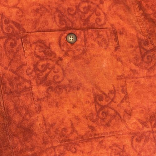 Camisa Territory Ahead Para Hombres Grande Naranja Campamento Hawaiano Azteca Suroeste Abotonada - Imagen 3 de 7
