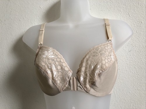 Bail Lace Flower T-shirt Bra Cream Size 34B front closure bras - Picture 3 of 10