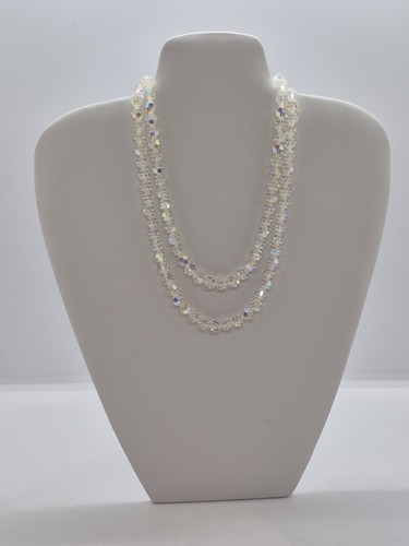 Collar Vintage Giuliano Fratti GM AB Vidrio Doble Hilo Cierre Elegante  - Imagen 4 de 11