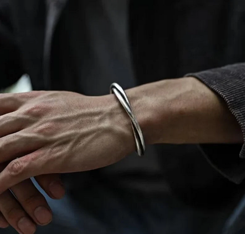 Personalized Handmade Twisted Thread Bracelet Men's Fashion Retro Open Bracelet - Picture 4 of 6