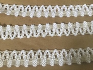 9 1/2 YDS TWO TONE GORGEOUS VINTAGE ECRU SWISS COTTON CLUNY LACE TRIM. 9 1/2 YDS TWO TONE GORGEOUS VINTAGE ECRU SWISS COTTON CLUNY LACE TRIM.