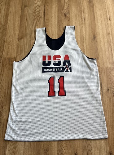 Vintage 1992 Champion Olympic Dream Team USA Practice Jersey Karl Malone XL - Picture 6 of 10