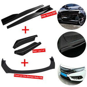 Glossy Black Front Bumper Spoiler Body Kit+Side Skirt Rear Lip For Subaru WRX Glossy Black Front Bumper Spoiler Body Kit+Side Skirt Rear Lip For Subaru WRX