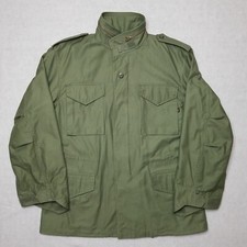 Alpha Industries Cold Weather Men's Field Coat Jacket size Med Reg Green Canvas