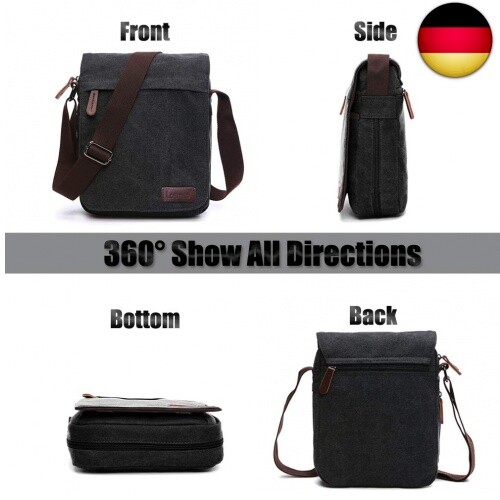 LOSMILE Herren Umhängetaschen, Leinwand Schultertaschen für T - Bild 2 von 7