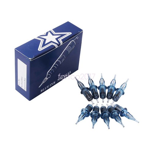 Blue Ink 10Pcs Disposable Cartridge Sterilized Tattoo Needle Supplies RL M1 RM - Picture 17 of 37