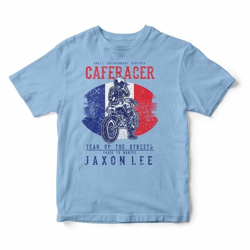 Tear up the Street Motorcycle Racing France Cafe Racer Motorcycle - T-shirts - Picture 5 of 9