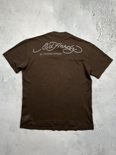 Camiseta Tigre Marrón De Colección EE. UU. Ed Hardy por Christian Audigier - Imagen 2 de 9