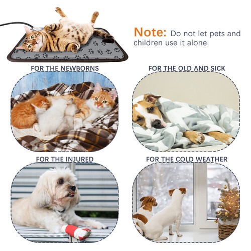 Adjustable Heating Pad for Cat Dog Pet Electric Heater Mat Warmer Bed Waterproof - Picture 10 of 16