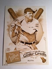 2019 Topps Allen & Ginter Ginter Greats 5x7 Babe Ruth Yankees 38 /10