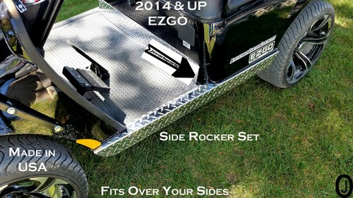 Ezgo TxT / Valor 2014 & UP Golf Cart Powder Coated Side Rocker Panel Set - Picture 3 of 7