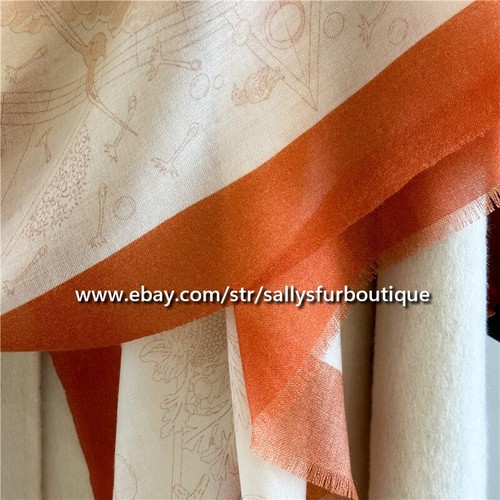 Sallys Cashmere Ring Scarf Wrap Shawl Boat Print Soft Delicate Light 78"*39" - Picture 29 of 47