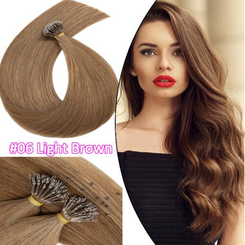 200PCS Nano Ring THICK 100% Remy Human Hair Extensions Micro Loop Bead FULL Head - Picture 20 of 33