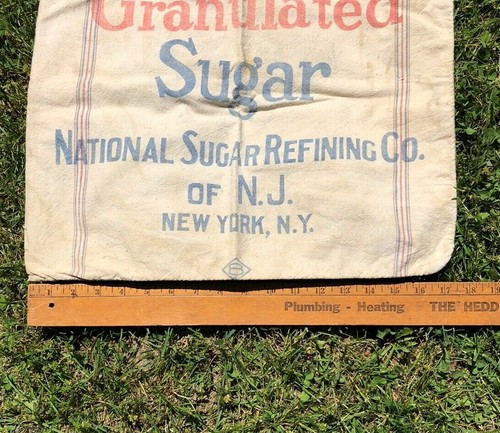 Vintage NATIONAL PURE CANE Kristallzucker 100 Pfund NJ Raffination Bag New York City - Bild 6 von 8