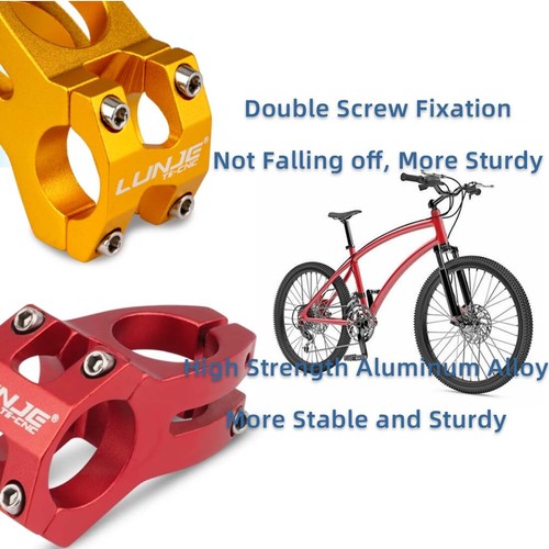 Cycling Bicycle Aluminium Alloy MTB Mountain Bike Handlebar Stem 31.8m(1-1/8") - Picture 3 of 15
