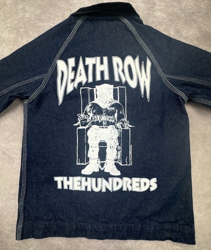 The Hundreds X Death Row Records Blue Denim Jean Jacket Men’s Size Small - Picture 12 of 17