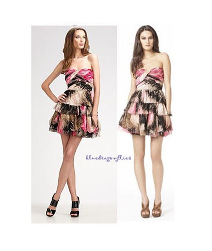 DIANE VON FURSTENBERG DVF $ 575 BRIGHTON Chiffon Rüschen KLEID - Bild 3 von 6