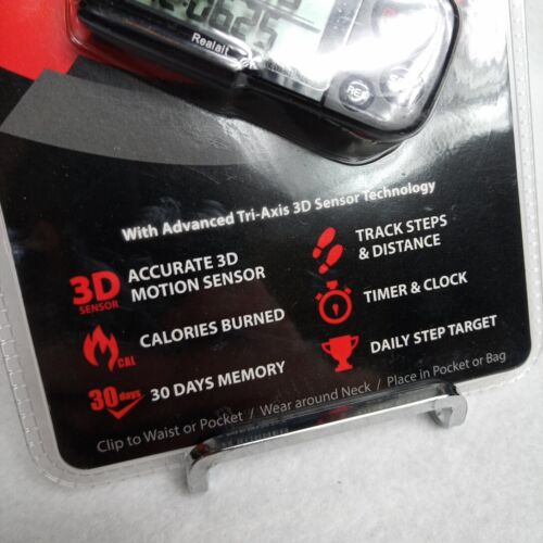 3D Trisport walking 3D Pedometer -By Realalt - with Clip & Strap New - Picture 3 of 9