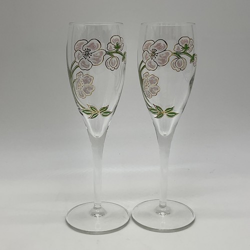 Copas de champán Perrier Jouet, flor de anémona belle epoque, par, vintage - Imagen 7 de 9