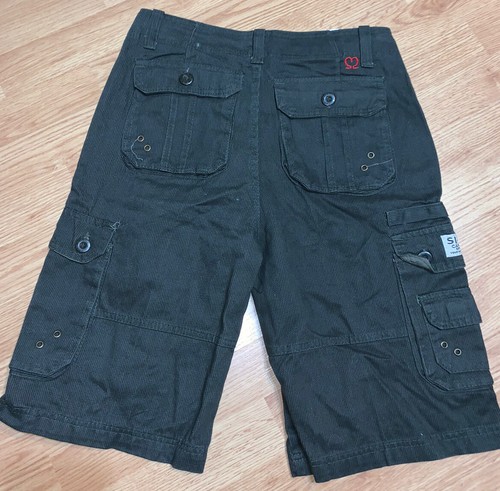 Simma Cargo Shorts Mens Size 32 Dark Green Pin Stripe Excellent Condition - 第 10/11 張圖片