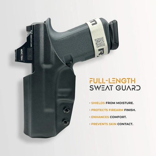 IWB High Sweat Shield Gun Holster fits GLOCK 19, 19X, 23, 32, 45 (GEN 1-5) - Picture 9 of 15