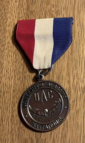 Swimming Medal - Vintage 1970s - University of Alabama UAC Invitational