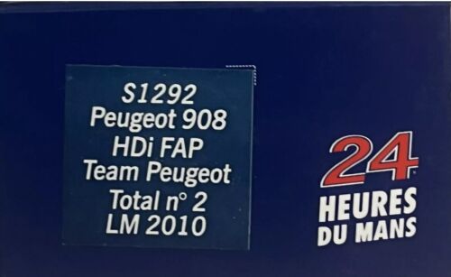 SPARK 1/43 S1292 Peugeot 908 HDI FAP #2 24h Le Mans 2010 Montagny & Sarrazin - Foto 5 di 9