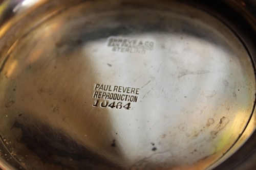 Vintage Shreve & Co San Francisco CA Sterlingsilber 925 Paul Revere Schale 568 g 8 Zoll - Bild 11 von 14