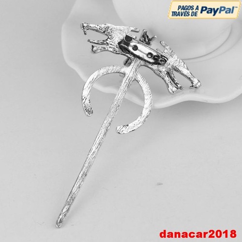 DRAGON HOUSE BROOCH THE 3 DRAGONS GAME OF THRONES DAENERYS TARGETEN - Picture 8 of 8