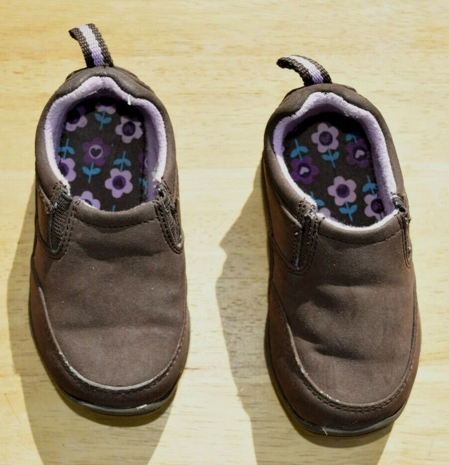 Zapatos Jumping Beans para niñas pequeñas talla 5 MED marrón y rosa Foto 3 de 4