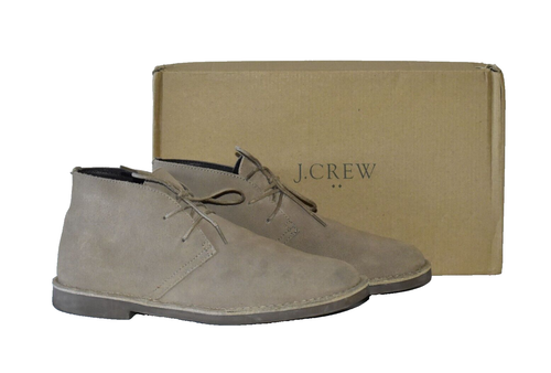 B2 Auth J CREW Taupe Suede Lace Up Desert Boots Shoes AA089 Size 8 - Picture 2 of 8