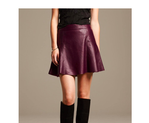 Banana Republic 100% leather burgundy maroon fit f