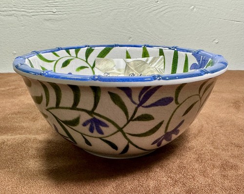 Tommy Bahama Set Of 12 Melamine Scalloped Plates Dinner Salad Cereal Blue Green - Picture 8 of 10