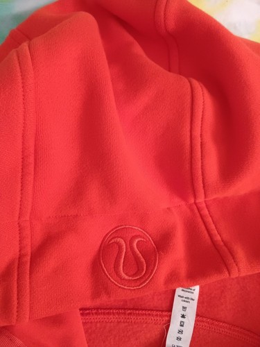 Lululemon zip up orange hooded sweatshirt size 6 kids - Picture 4 of 7