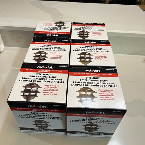 NEW 6PK Red Dot 75W Line Voltage Bronze Weatherproof Path Light 3-Tier - Picture 7 of 7