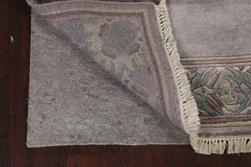 Contemporary Thick Plush Bordered Nepalese 4'x6' Area Rug Handmade Wool Carpet - Picture 10 of 12