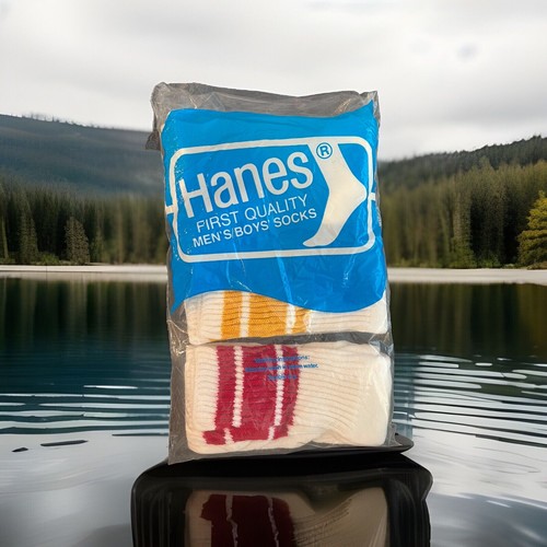 Vintage Hanes Men’s/Boys First quality socks 18” Length - Picture 1 of 4