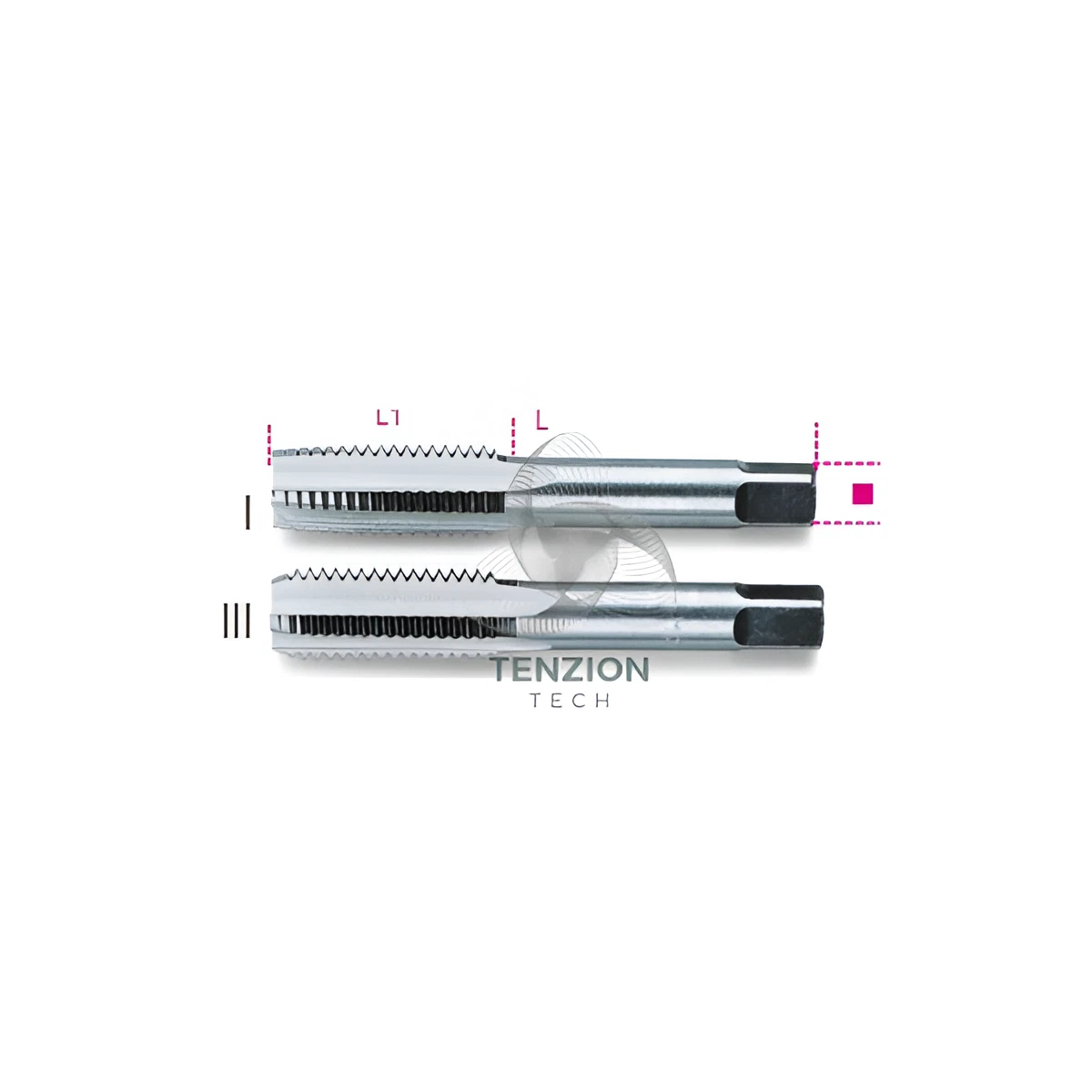 Burkit Maschio M20 X 1 Filettatura Mano Sinistra, HSS M20 x 1.0 Dritto